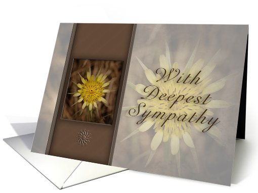 With Deepest Sympathy, Yellow Flower card (633943)