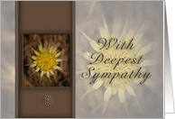 With Deepest Sympathy, Yellow Flower card