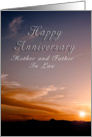 Happy Anniversary Mother and Father In Law, Sunset card