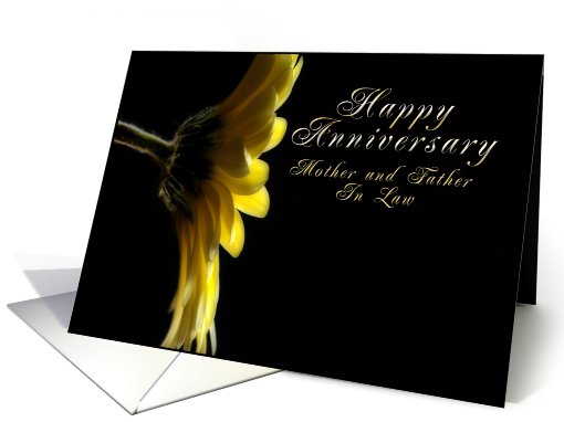 Happy Anniversary Mother and Father In Law, Yellow Daisy... (634201)