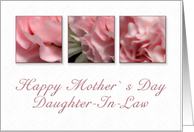Happy Mother’s Day Daughter-In-Law, Pink Flower on White Background card