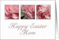 Happy Easter Mom, Pink Flower on White Background card