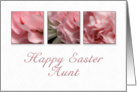 Happy Easter Aunt, Pink Flower on White Background card