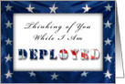 Thinking of You While I Am Deployed, American Flag card