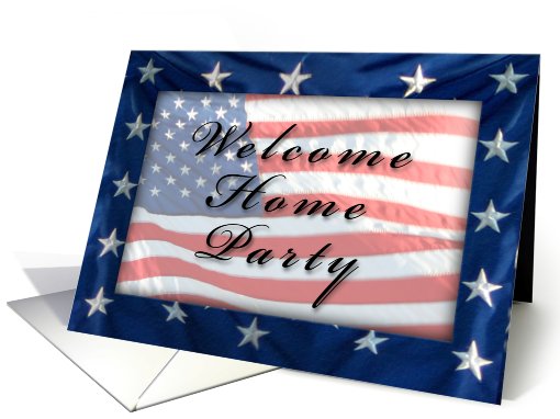 Welcome Home Party, American Flag card (637344)