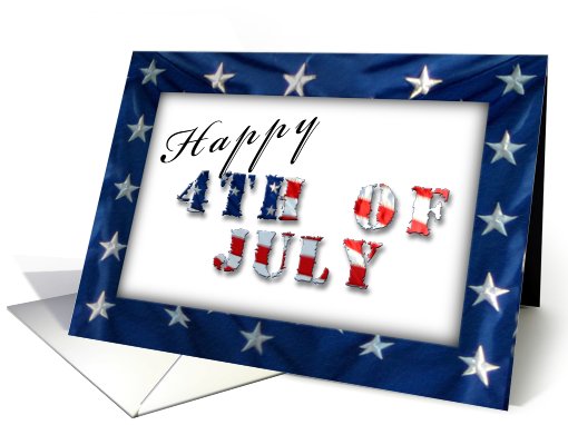 Happy 4th of July, American Flag card (637347)