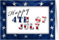 Happy 4th of July, American Flag card