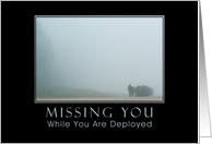 Missing You While You Are Deployed, Soldiers Marching in Fog card