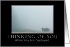 Thinking of You While You Are Deployed, Soldiers Marching in Fog card