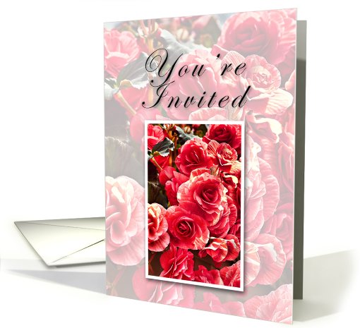 You're Invited, Invitation, Pink Flowers card (638518)