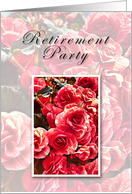 Retirement Party, Invitation, Pink Flowers card
