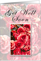 Get Well Soon, Pink Flowers card