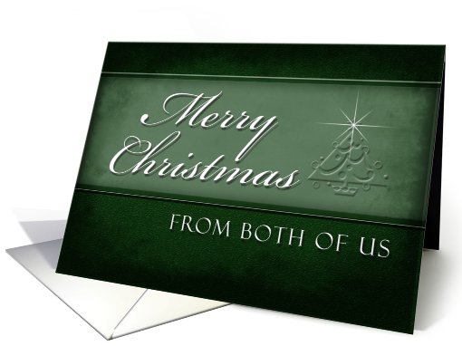 From Both of Us, Merry Christmas, Green Background with... (639626)