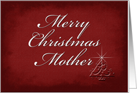 MoFor Mother Merry Christmas, Red Background with Christmas Tree card