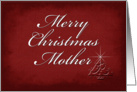 MoFor Mother Merry Christmas, Red Background with Christmas Tree card
