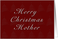 Mother Merry Christmas, Red Background with Christmas Tree card