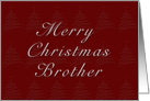 Brother Merry Christmas, Red Background with Christmas Tree card