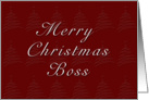 Boss Merry Christmas, Red Background with Christmas Tree card