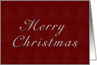 Merry Christmas, Red Background with Christmas Tree card