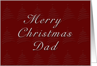 Dad Merry Christmas, Red Background with Christmas Tree card