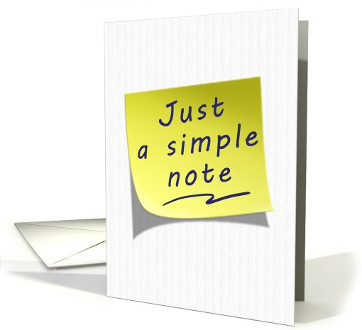 Just a Simple Note Yellow Post Note card (640824)
