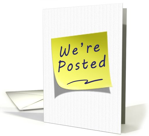 We're Posted Yellow Post Note card (640827)