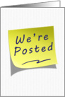 We’re Posted Yellow Post Note card