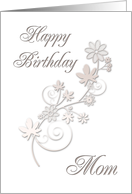 Friend Happy Birthday, Flowers on White Background card