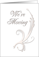 We`re Moving Vine on White Background card