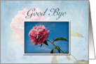 Good Bye Pink Flower and Blue Sky card