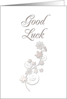 Good Luck Flowers with White Background card