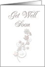 Get Well Soon Flowers with White Background card
