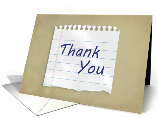 Thank You, Piece of Lined Paper card (644234)