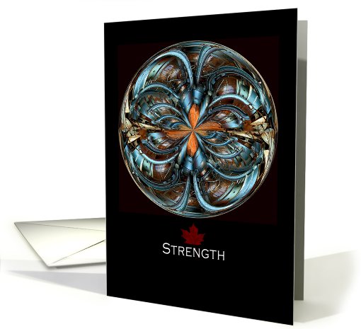 Blank Notecard, Blue Abstract on Black Background card (644770)