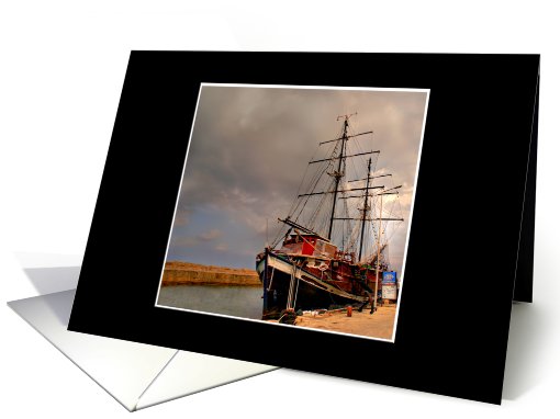 Happy Boss's Day, Ship Anchored at Pier card (645669)