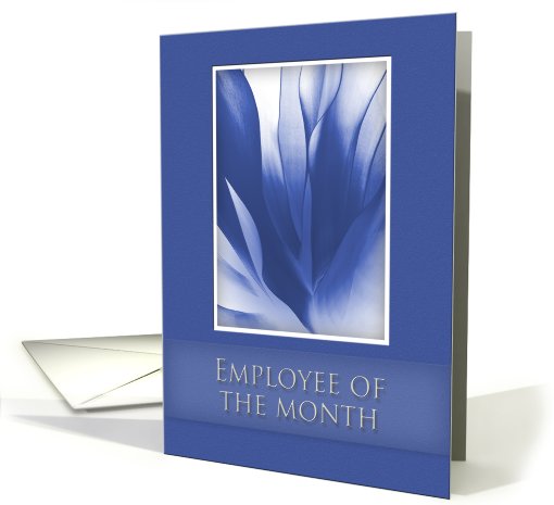 Employee of the Month, Blue Abstract on Blue Background card (646966)