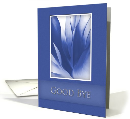 Good Bye, Blue Abstract on Blue Background card (646968)