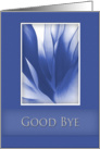 Good Bye, Blue Abstract on Blue Background card