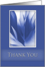 Thank You, Blue Abstract on Blue Background card