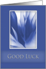 Good Luck, Blue Abstract on Blue Background card