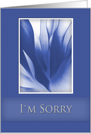 I`m Sorry, Blue Abstract on Blue Background card