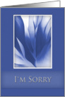 I`m Sorry, Blue Abstract on Blue Background card