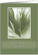 Get Well Soon, Green Abstract on Green Background card