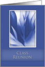 Class Reunion Invitation, Blue Abstract on Blue Background card