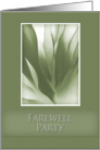 Farewell Party Invitation, Green Abstract on Green Background card