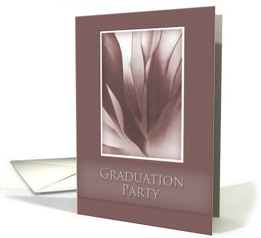 Graduation Party Invitation, Pink Abstract on Pink Background card