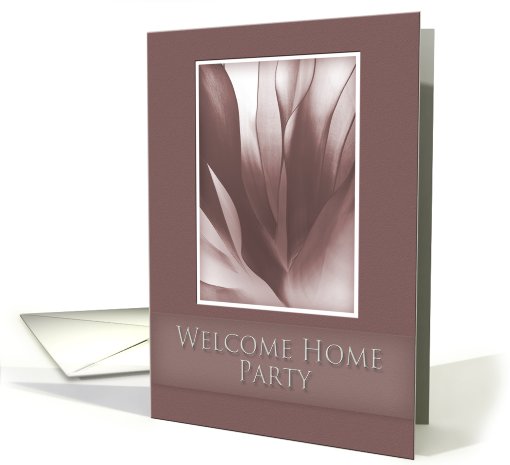 Welcome Home Party Invitation, Pink Abstract on Pink Background card