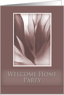 Welcome Home Party Invitation, Pink Abstract on Pink Background card