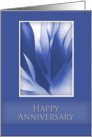 Happy Anniversary, Blue Abstract on Blue Background card