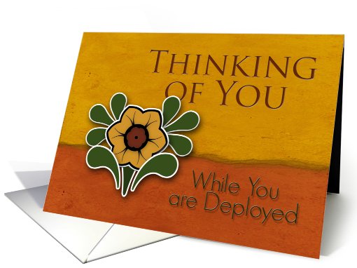 Thinking of You While You are Deployed, Yellow Flower,... (650083)